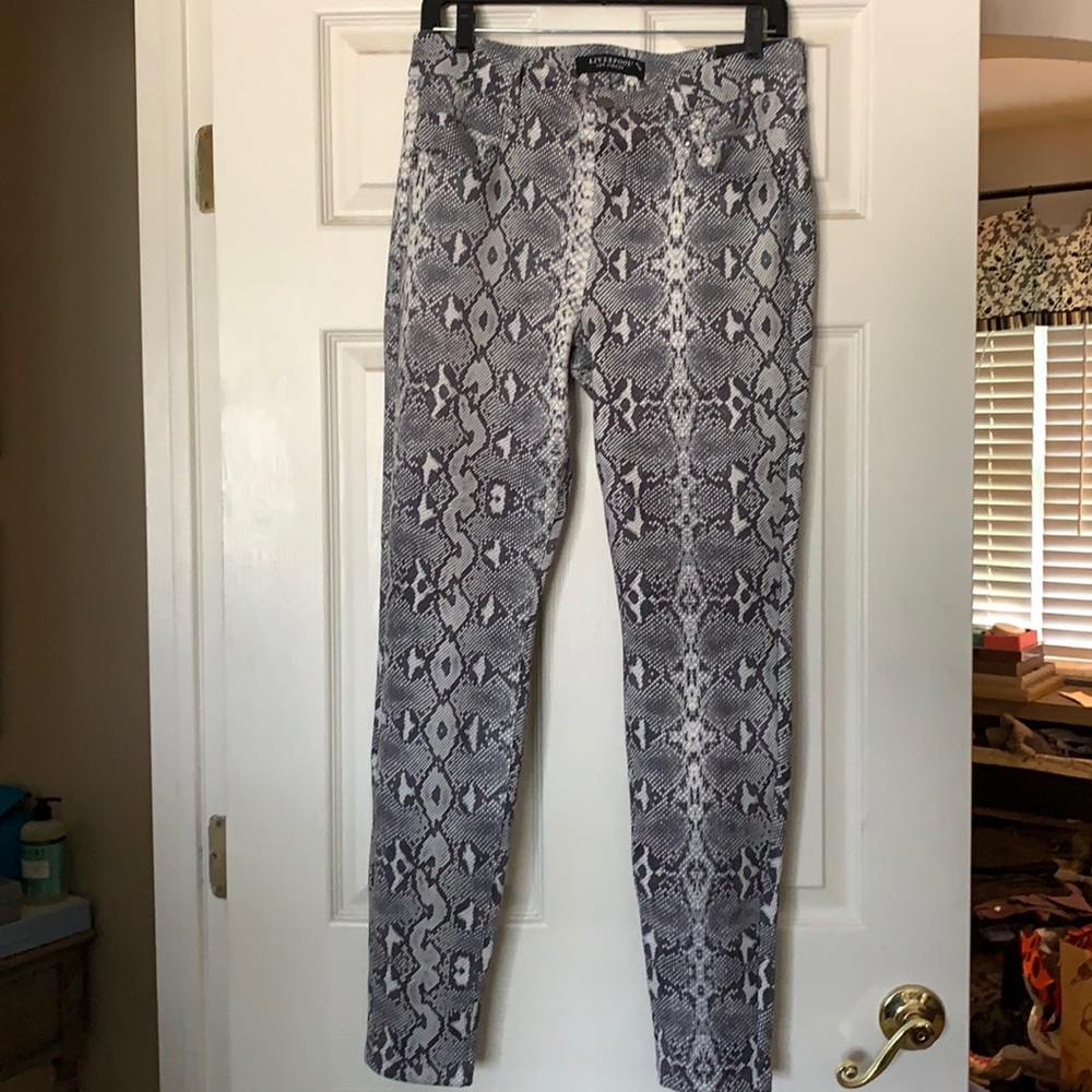 Lizard print jeans